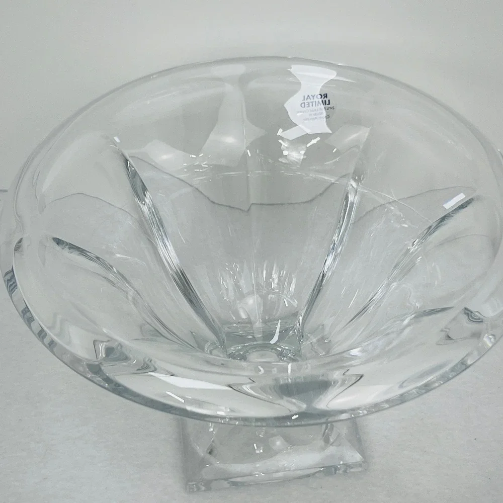Royal Limited 24% Lead Crystal Votive Candle Holder Czech Republic Flared Bowl